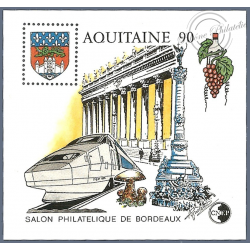 BLOC CNEP N°12 "AQUITAINE 1990" FRANCE TIMBRES NEUFS** "SALON DE BORDEAUX"