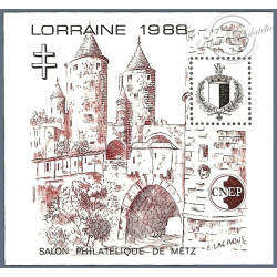 BLOC CNEP N°9 "LORRAINE 1988" FRANCE TIMBRES NEUFS** "SALON DE METZ"