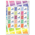 FEUILLE F4048A MARIANNE LAMOUCHE AVEC VIGNETTE TIMBRES PERSONNALISES