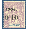 MARTINIQUE N°59 TIMBRE NEUF* SURCHARGÉ, 1904