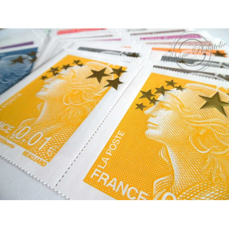 PAIRE SERIES N°4662A-4662Q TIMBRES MAXI MARIANNE DE BEAUJARD (2012) LUXE