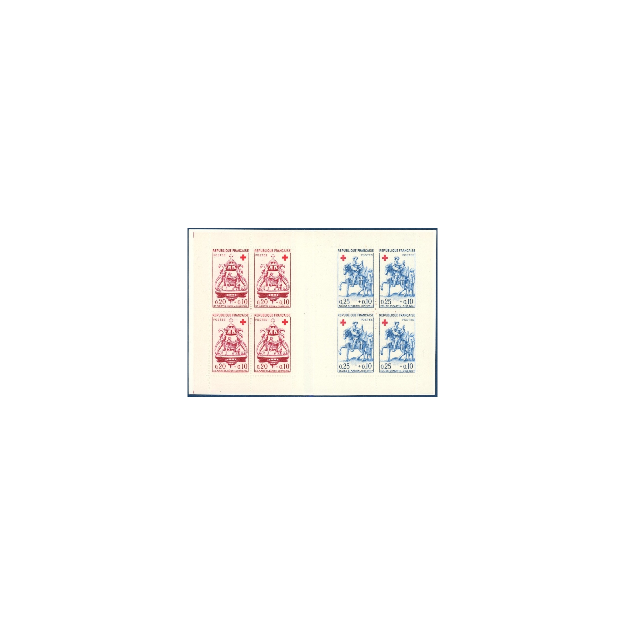 CARNET CROIX-ROUGE N°2009, TIMBRES POSTE NEUFS**, 1960, LUXE