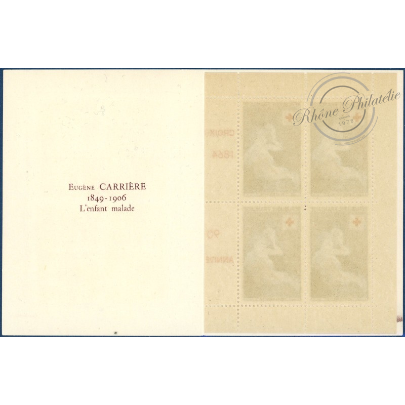 CARNET CROIX-ROUGE N°2003, TIMBRES NEUFS**, ANNÉE 1954