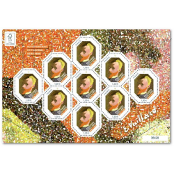 FEUILLET N°F5237A TIMBRE AUTOPORTRAIT OCTOGONAL EDOUARD VUILLARD SANS CODE BARRE