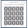 FEUILLET F5305A , 170 ANS DU PREMIER TIMBRE FRANCAIS, CERES NON DENTELES 2019