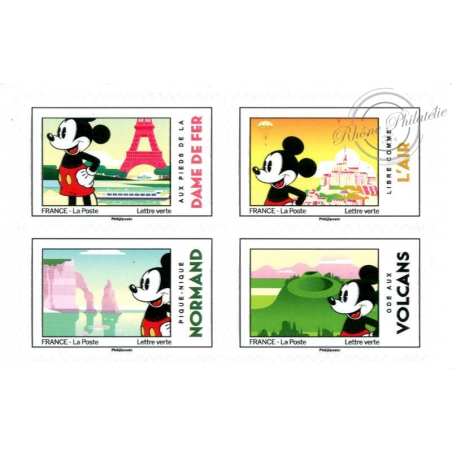 CARNET FRANCE BC 1582 "MICKEY ET LA FRANCE" TIMBRES POUR AFFRANCHIR 12 lettres 20g