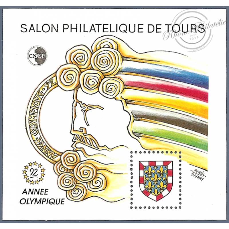 BLOC CNEP N°_15 "SALON PHILATELIQUE DE TOURS - SPECIAL JEUX OLYMPIQUES" LUXE
