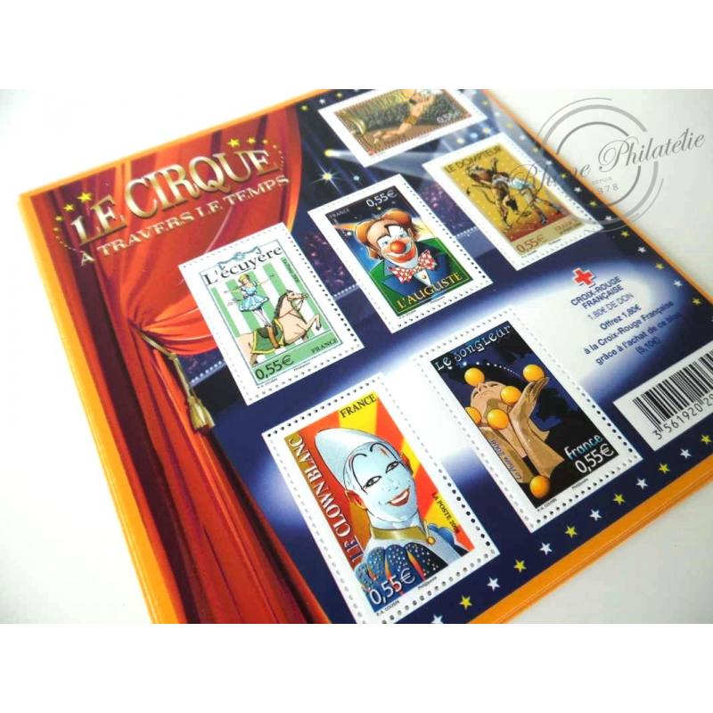 LOT DE 48 BLOCS N°121 LE CIRQUE A TRAVERS LE TEMPS, FACIALE 158€, ANNEE 2008