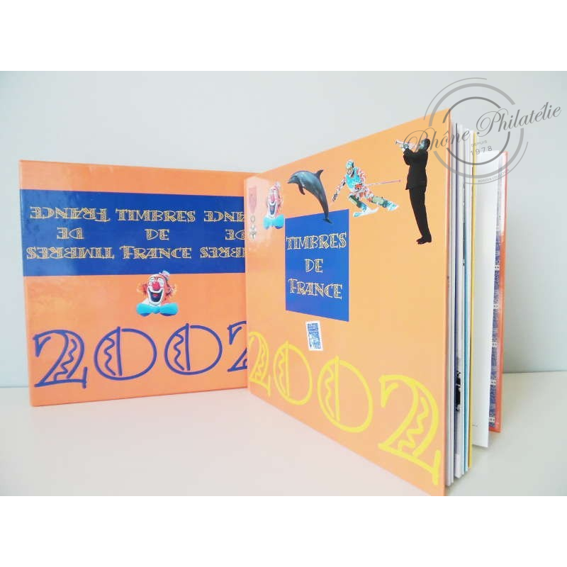 LE LIVRE DES TIMBRES FRANCE ANNÉE 2002 AVEC BOITIER - COMPLET - TIMBRES NEUFS**