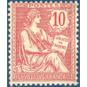 FRANCE N° 124 TYPE MOUCHON 10C ROSE, TIMBRE NEUF ** - 1902