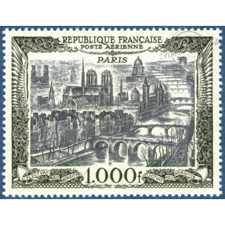 FRANCE PA N°29 VUE DE PARIS, TIMBRE NEUF**, LUXE -- 1950