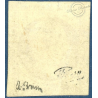 FRANCE N° 9 TYPE NAPOLÉON 10C BISTRE JAUNE, TIMBRE OBLITÉRÉ SIGNE BRUN, 1852