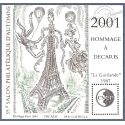 BLOC CNEP N°34 "2001 HOMMAGE A DESCARIS" SALON PHILATELIQUE AUTOMNE PARIS