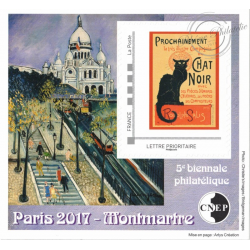 BLOC FRANCE CNEP N°74 TIMBRE "BIENALE PHILATELIQUE PARIS 2017" AUTOADHESIF