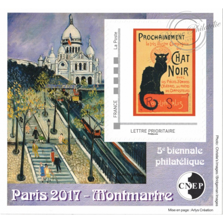 BLOC CNEP N°74 "BIENALE PHILATELIQUE PARIS 2017" AUTOADHESIF