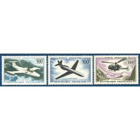PA N°35-37 PROTOTYPES, TIMBRES NEUFS** 1957, LUXE