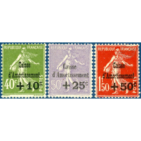 N°275 A 277 CAISSE D'AMORTISSEMENT, TIMBRES NEUFS**, 1931
