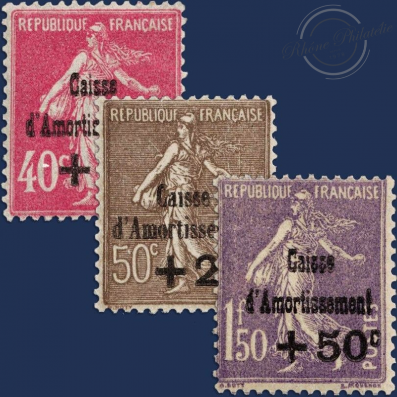 FRANCE N°266 À 268 CAISSE D'AMORTISSEMENT NEUFS DE 1930