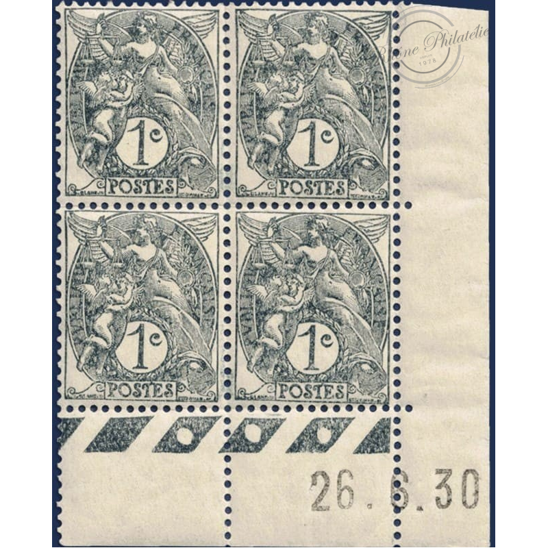 FRANCE N° 107/108/109/111 COINS-DATÉS TIMBRES-NEUFS--1900