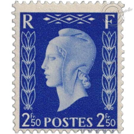FRANCE N°701A À 701F SÉRIE TYPE MARIANNE DE DULAC, SIGNÉS, TIMBRES NEUFS**1942