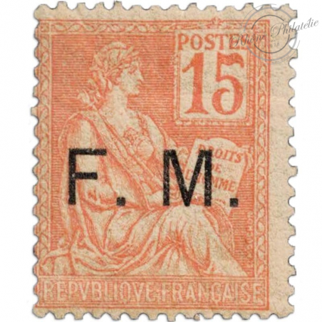 FRANCE FRANCHISE N°1, SURCHARGÉ "FM", TIMBRE NEUF-1901-04