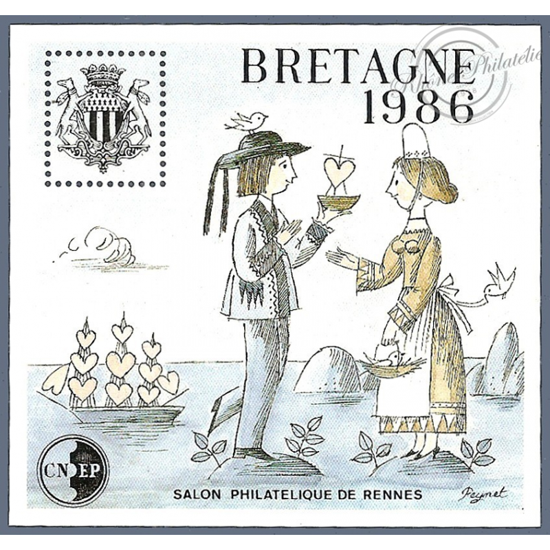 BLOC CNEP N°7 "BRETAGNE 1986" FRANCE NEUF SALON PHILATELIQUE DE RENNES