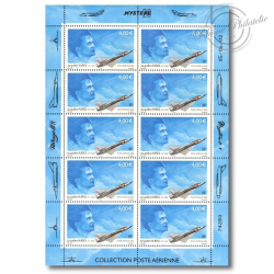 FRANCE POSTE AERIENNE N°66 JACQUELINE AURIOL 2003 FEUILLE 10 TIMBRES NEUFS**