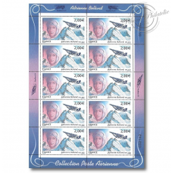 POSTE AÉRIENNE N°68 ADRIENNE BOLLAND ANNÉE 2005 FEUILLE DE 10 TIMBRES NEUFS**