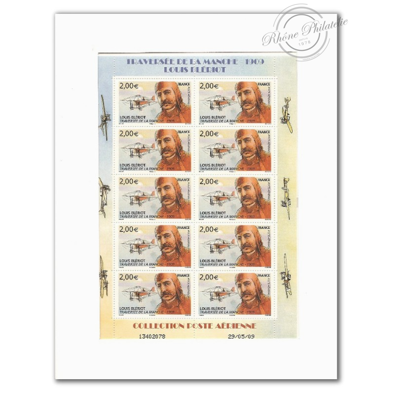 POSTE AÉRIENNE N° 72 LOUIS BLERIOT 2009 LUXE FEUILLE COLLECTOR 10 TIMBRES NEUFS