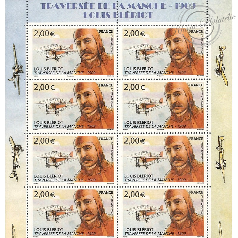 PA No72 LOUIS BLERIOT 2009 LUXE COLLECTOR feuille de 10 timbres