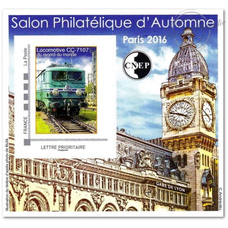 BLOC FRANCE CNEP N°73 "SALON PHILATELIQUE AUTOMNE PARIS 2016" AUTOADHESIF