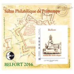 BLOC FRANCE CNEP N° 71 "BELFORT 2016". SALON DE PRINTEMPS AUTOADHESIF