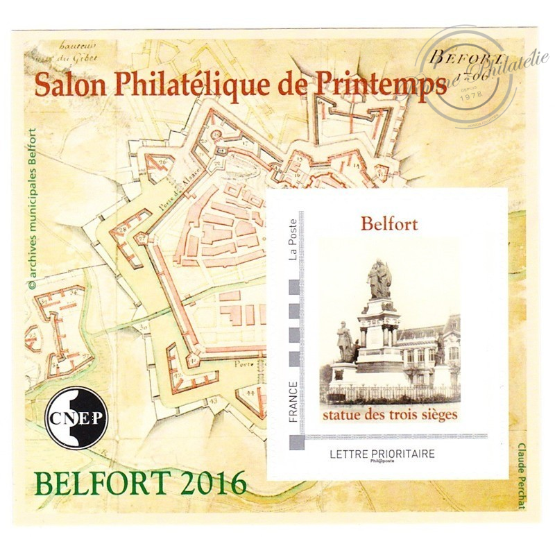 BLOC FRANCE CNEP N° 71 "BELFORT 2016". SALON DE PRINTEMPS AUTOADHESIF