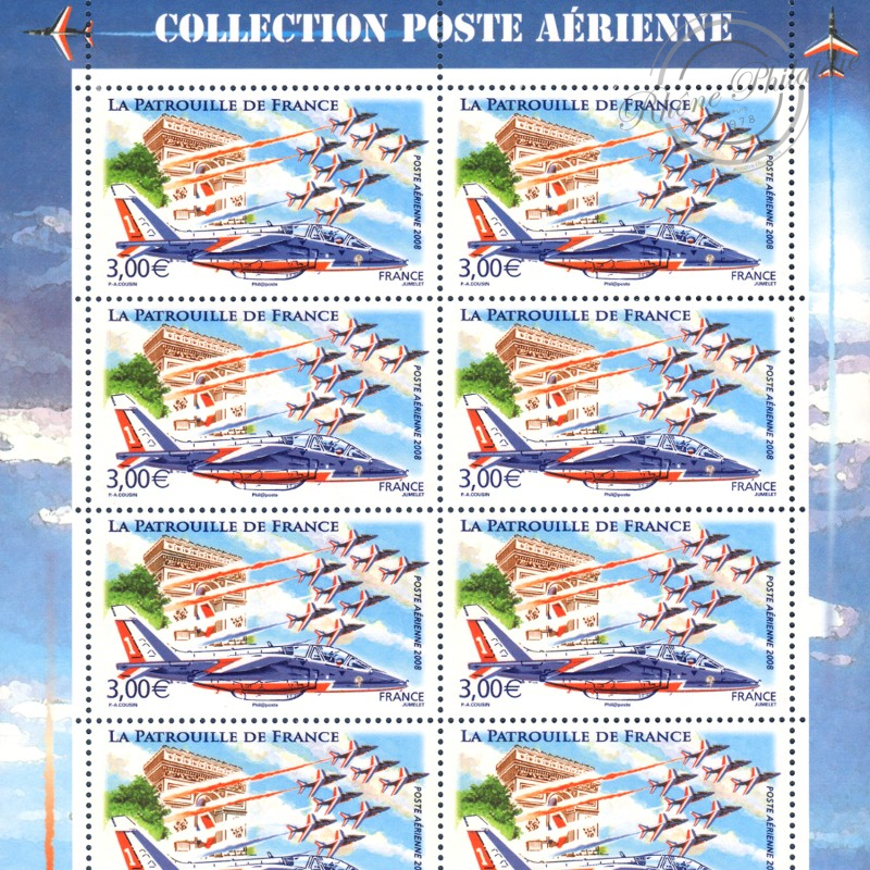 POSTE AÉRIENNE N° 71 LA PATROUILLE 2008 LUXE FEUILLE COLLECTOR 10 TIMBRES NEUFS