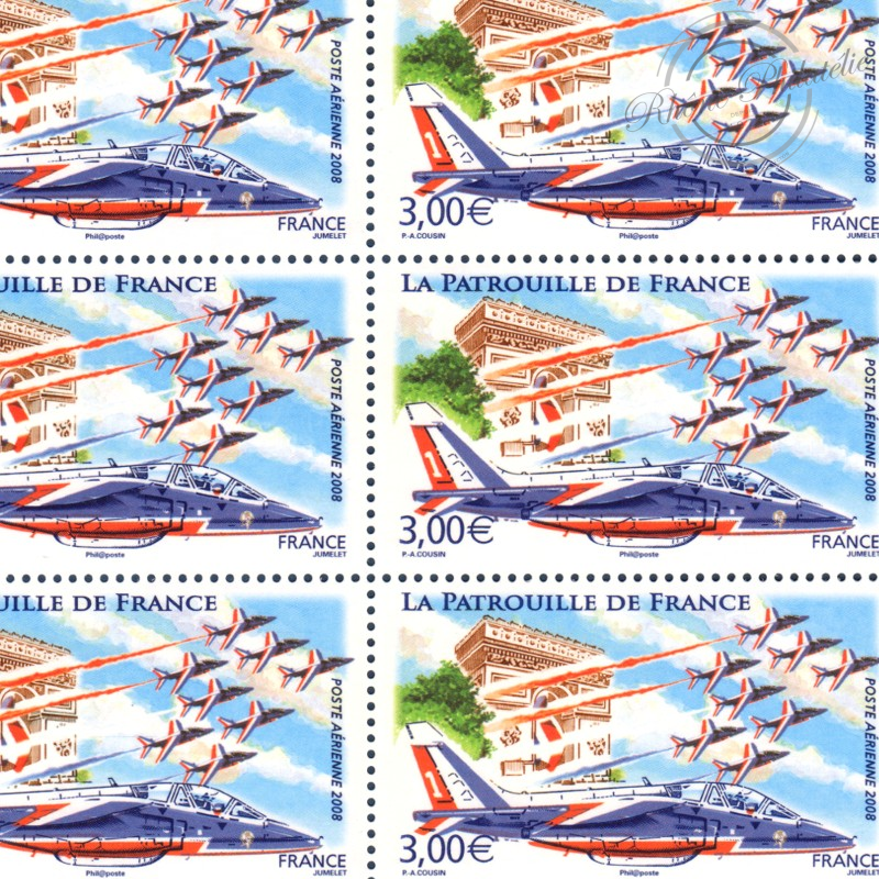 POSTE AÉRIENNE N° 71 LA PATROUILLE 2008 LUXE FEUILLE COLLECTOR 10 TIMBRES NEUFS