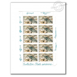 PA N°_62 BIPLAN POTEZ 25 (1998) FEUILLE COLLECTOR 10 timbres F62a