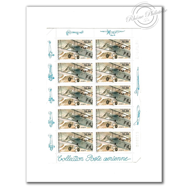 PA N°_62 BIPLAN 1998 LUXE feuille 10 timbres sous blister