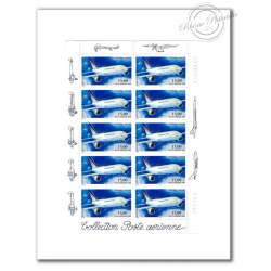PA N°_63 AIRBUS A300-B4 LUXE feuille COLLECTOR 10 timbres f63a