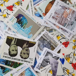 LOT DE 100 TIMBRES-POSTE 0.68 € SOUS FACIALE AFFRANCH/COLLECTION