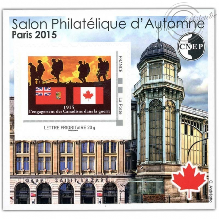 BLOC CNEP N°_69 "PARIS 2015. SALON PHILATELIQUE D'AUTOMNE" AUTOADHESIF