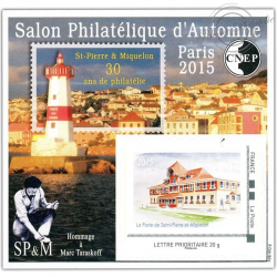BLOC CNEP N° 70 "PARIS 2015. SALON D'AUTOMNE" AUTOADHESIF ST PIERRE ET MIQUELON