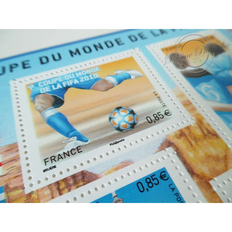 LOT DE 15 FEUILLET N°F4481 COUPE DU MONDE FIFA 2010, FACIALE 51€