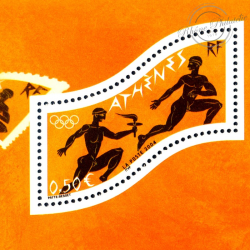 LOT DE 10 BLOCS SOUVENIRS N°2 JO ATHENES 2004, SANS POCHETTE