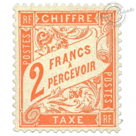 FRANCE TAXE N°41 2F, TIMBRE SIGNÉ, NEUF **1893-1935-RARE