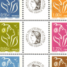 FEUILLE F3925A TIMBRES PERSONNALISÉS MARIANNE LAMOUCHE AVEC VIGNETTE CÉRÈS