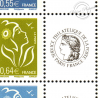 FEUILLE F3925A TIMBRES PERSONNALISÉS MARIANNE LAMOUCHE AVEC VIGNETTE CÉRÈS