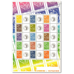FEUILLE F3925A MARIANNE LAMOUCHE AVEC VIGNETTE CERES TIMBRES NEUFS**
