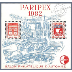BLOC CNEP N°3 "PARIPEX 1982" FRANCE TIMBRES NEUFS "SALON PHILATELIQUE DE PARIS"
