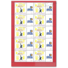 FEUILLE TIMBRES PERSONNALISEES F3688Aa , SEMPE, GOMME MATE VIGNETTE TIMBRES PERSOS