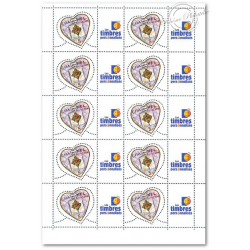 FEUILLE FEUILLE F3632A TIMBRES GOMME BRILLANTE "CHANEL" VIGNETTE TIMBRES PERSOS